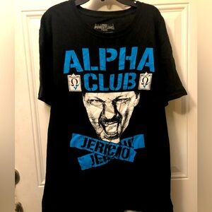 Alpha club Jericho Graphic Tee Pro Wrestling AEW Officially Licensed size Large